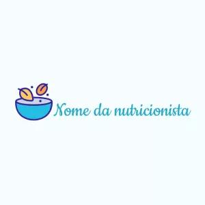 Logo para Nutricionista Editável com Ícone de Tigela