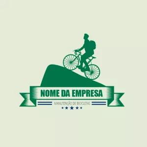 Logo de Ciclismo e Manutenção de Bicicleta para Editar Online