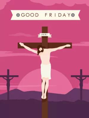 Good Friday Religious Post Template to Edit Online