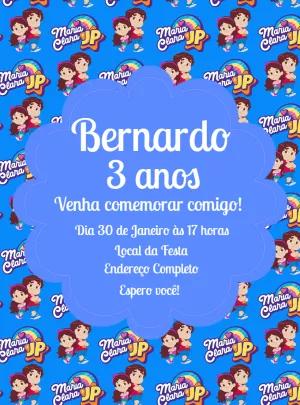 Convite Aniversário Maria Clara e JP para Editar Online