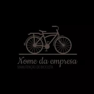 Logo Editável de Bicicleta para Oficina ou Loja