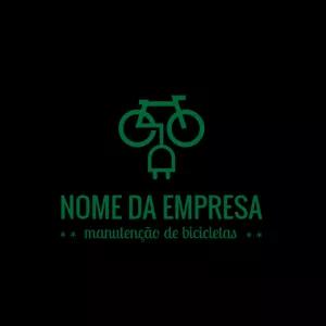Logo Editável para Manutenção de Bicicletas Elétricas