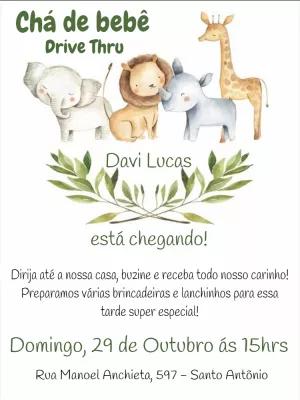 Convite Chá de Bebê Drive Thru Safari para Editar Online
