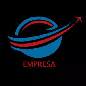 Logo de Viagem com Avião e Globo para Editar Online
