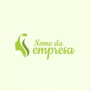 Logo de Beleza com Silhueta e Folha para Editar Online