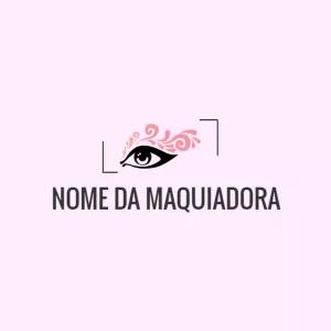 Logo Editável Lash Designer com Olho Elegante para Editar