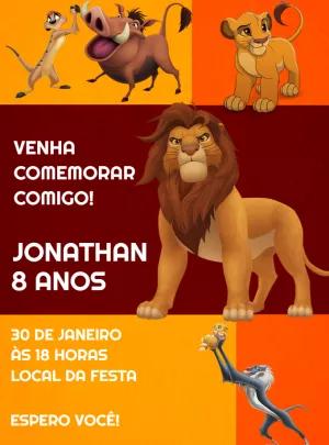 Convite de Aniversário A Guarda do Leão para Editar Online