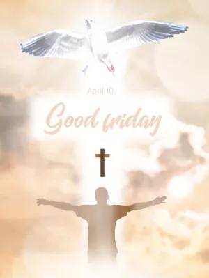 Editable Good Friday Post with Spiritual Design to Customize
