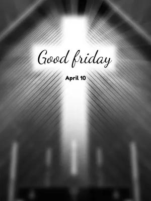 Good Friday Social Media Post with Cross to Edit Online