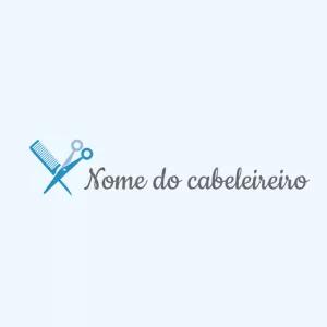 Logo de Cabeleireiro com Tesoura e Pente Editável Online