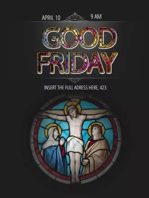 Good Friday Stained Glass Invitation to Edit Online