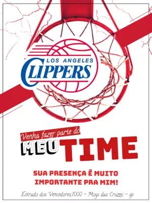 Convite de Aniversário Basquete Clippers para Editar Online