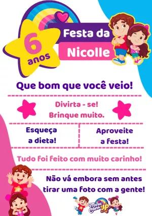 Tag de Agradecimento Maria Clara e JP para Editar Online
