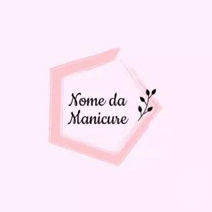 Logo Editável para Manicure com Ramo Delicado para Editar