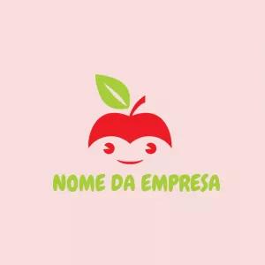 Logo de Maçã Fofa para Empresas de Alimentação Editável
