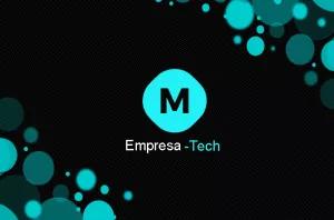 Cartão de Visita Tech com Inicial do Nome para Editar Online