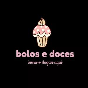 Logo de Confeitaria com Cupcake Fofo para Editar Online