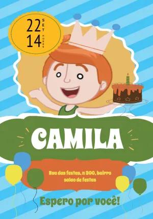 Convite Aniversário Infantil Mundo Bita para Editar Online