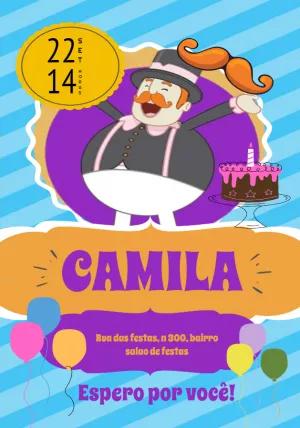 Convite Aniversário Infantil Mundo Bita para Editar Online