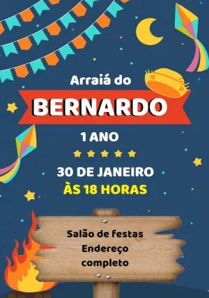 Convite Aniversário Festa Junina Arraiá Editável Online
