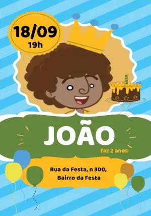 Convite Aniversário Mundo Bita com Personagem para Editar Online