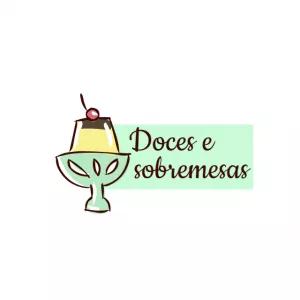 Logo Editável para Doces e Sobremesas com Pudim para Editar