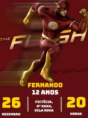 Convite de Aniversário The Flash para Editar Online