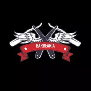Logo Barbearia com Navalhas e Asas para Editar Online