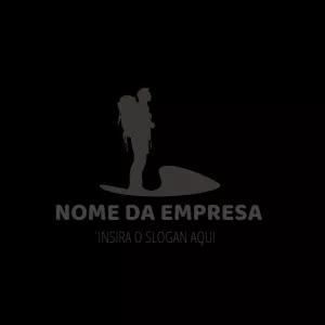 Logotipo de Turismo com Mochileiro para Editar Online