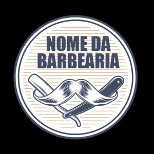 Logo Barbearia Vintage Editável para Criar Online