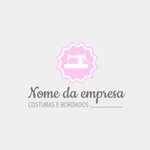 Logo Editável para Costureira com Máquina de Costura