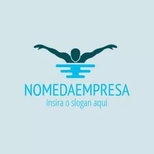 Logotipo Editável de Natação com Nadador para Criar Online