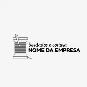 Logo Editável de Costura e Bordado para Personalizar