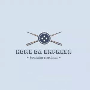 Logo para Ateliê de Costura com Agulhas para Editar Online
