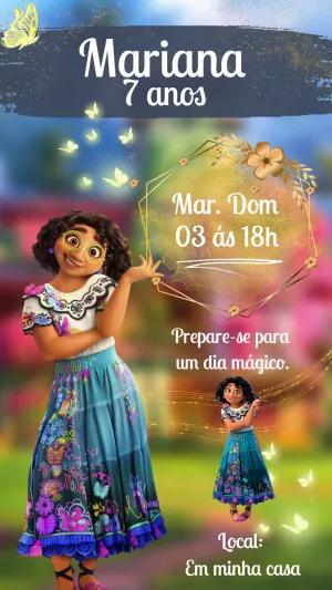 Convite Aniversário Encanto Mirabel para Editar e Imprimir