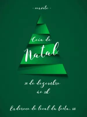 Convite de Natal Elegante com Árvore para Editar Online