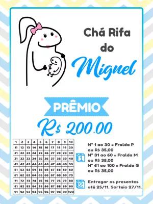 Convite Chá Rifa Flork Meme para Editar Online