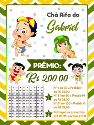 Rifa Chá de Bebê Chaves Baby para Editar Online
