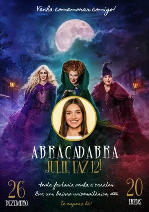 Convite Aniversário Abracadabra com Foto para Editar Online