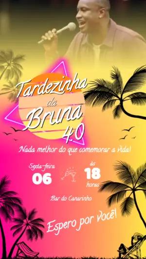 Convite Animado Aniversário Tardezinha para Editar Online