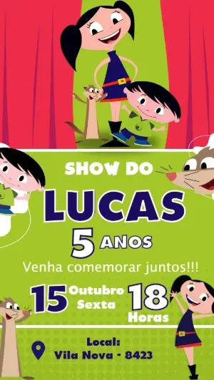 Convite de Aniversário Show da Luna para Editar