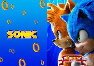 Adesivo Capa de Caderno Sonic e Tails para Editar Online