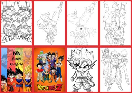 Livrinho de Colorir Dragon Ball Z para Aniversário | Modelo Editável