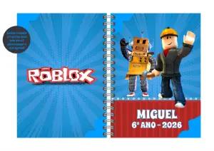 Capa de Agenda Roblox com Personagens para Editar Online