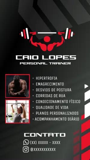Cartão de Visita Personal Trainer Moderno para Editar Online