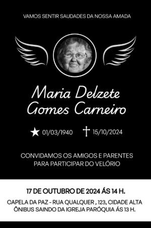 Convite de Luto com Foto e Asas de Anjo para Editar Online