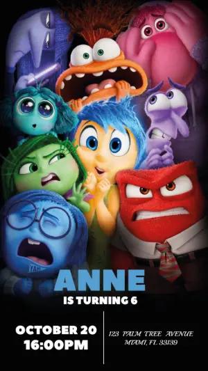 Editable Inside Out Birthday Invitation Template