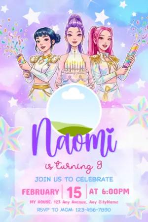 Demon Hunter Birthday Invitation | Editable Digital Template