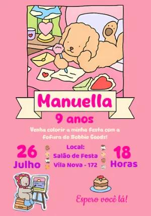 Convite Aniversário Bobbie Goods Fofo para Editar Online