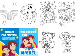 Livro de Colorir Maria Clara e JP para Editar e Imprimir